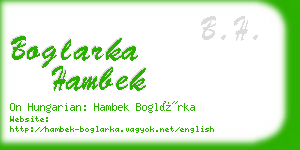 boglarka hambek business card